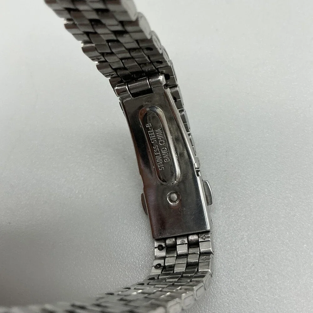 Seiko Womens Watch 31mm White Dial Two Tone Crystals 7N82-0HV0 New Battery 7.25